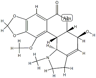5α-Hydroxy-11-methoxy-1-methyl-9,10-(methylenebisoxy)lycorenan-7-one Structure