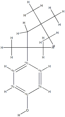4-叔-OP-13C6, 1173020-24-0, 结构式