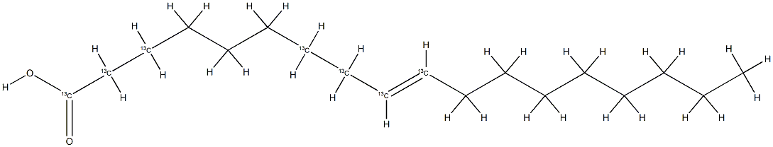 油酸-1,2,3,7,8,9,10-13C7, 1173097-64-7, 结构式