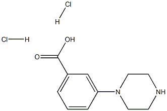3-哌嗪-1-苯甲酸双盐酸盐, 1187931-15-2, 结构式