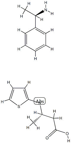 (3S)-3-(2-Thienylthio)butanoic acid compd. with (alphaR)-alpha-methylbenzenemethanamine Structure