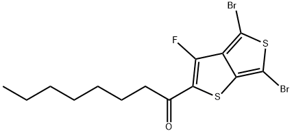 4,6-二溴-3-氟-2-(1-辛酮)-噻吩并[3,4-B]噻吩, 1202249-72-6, 结构式