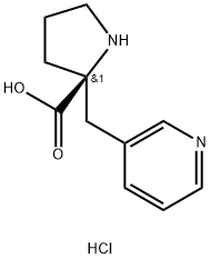 (S)-2-(吡啶-3-基甲基)吡咯烷-2-羧酸二盐酸盐, 1217830-70-0, 结构式