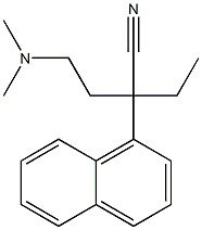 α-[2-(Dimethylamino)ethyl]-α-ethyl-1-naphthaleneacetonitrile 结构式