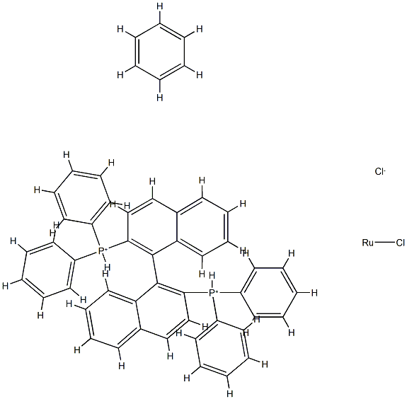 [(R)-BINAP RUCL 苯]CL, 124069-39-2, 结构式