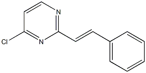 (E)-4-氯-2-苯乙烯基嘧啶 结构式