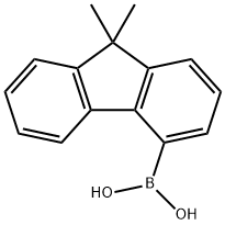 4 - boric acid - 9, 9 - dimethyl fluorene Structure