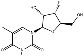 1-(3-脱氧-3-氟-BETA-D-呋喃核糖基)胸腺嘧啶, 125217-37-0, 结构式