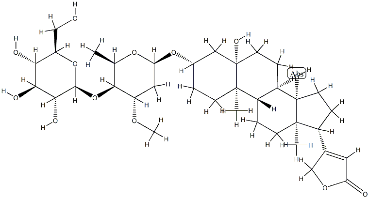 异杠柳毒苷 结构式