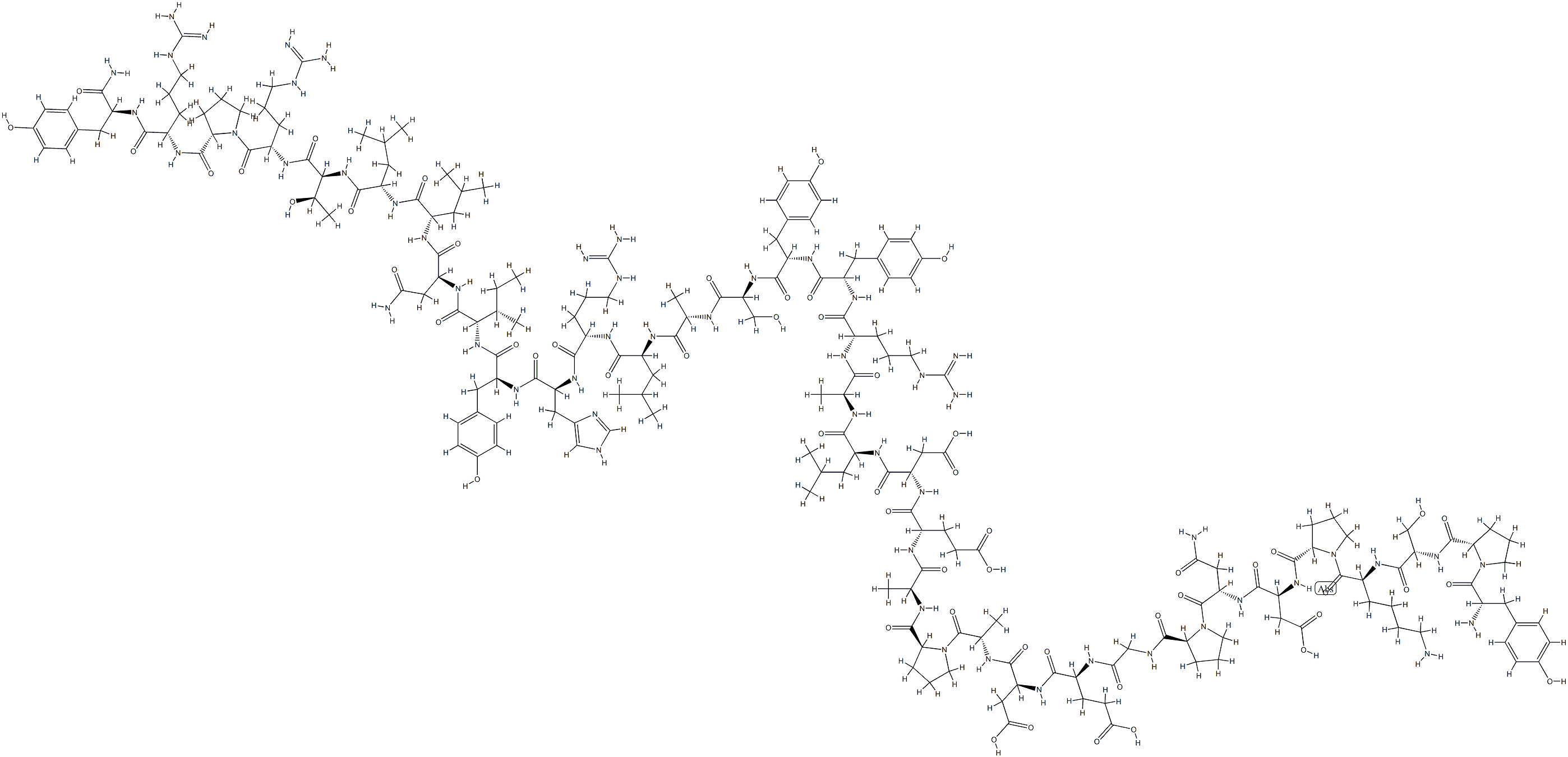 [LEU31, PRO34]-ニューロペプチドY, ブタ 化学構造式