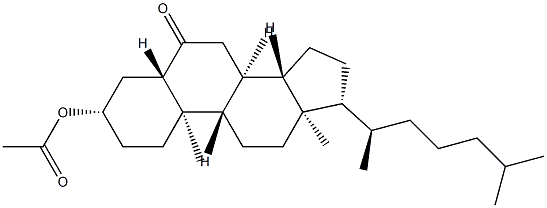 3β-アセチルオキシ-5α-コレスタン-6-オン 化学構造式