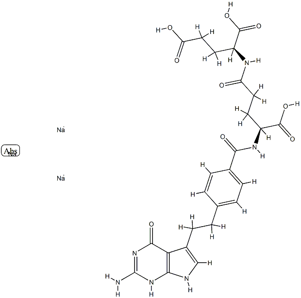 培美曲塞L谷氨酸酸三钠 结构式
