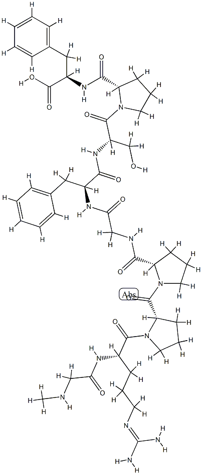 H-SAR-ARG-PRO-PRO-GLY-PHE-SER-PRO-D-PHE-OH, 126959-88-4, 结构式