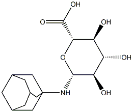 1-Deoxy-1-[(tricyclo[3.3.1.13,7]decan-1-yl)amino]-β-D-glucopyranuronic acid Structure
