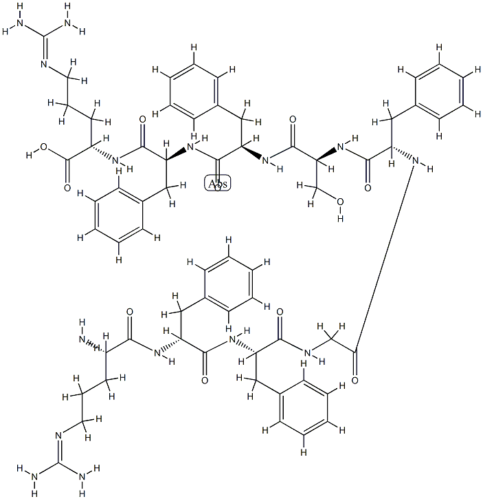 [D-Phe2,7]ブラジキニン 化学構造式