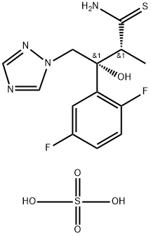 (2R,3R)-3-(2,5-二氟苯基)-3-羟基-2-甲基-4-(1H-1,2,4-三唑-1-基)硫代丁酰胺硫酸盐, 1286730-01-5, 结构式