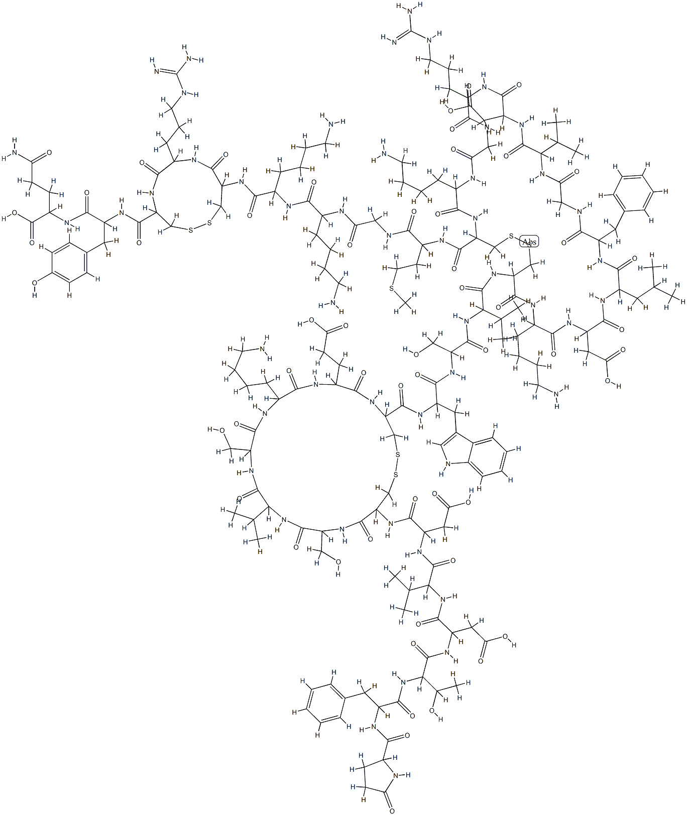 IBERIOTOXIN毒素肽, 129203-60-7, 结构式