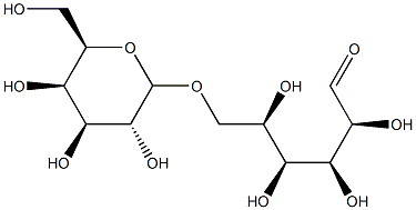 4-O-β-D-ガラクトピラノシル-β-D-ガラクトピラノース 化学構造式