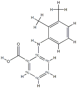 甲灭酸-13C6 结构式