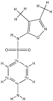 Sulfisoxazole-13C6
(Sulfafurazole-13C6) Structure