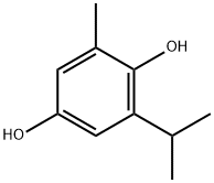 2-メチル-6-イソプロピル-1,4-ベンゼンジオール 化学構造式