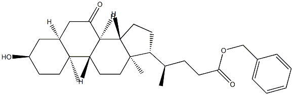 Cholan-24-oic acid,3-hydroxy-7-oxo-, phenylmethyl ester,(3α,5β)- Structure