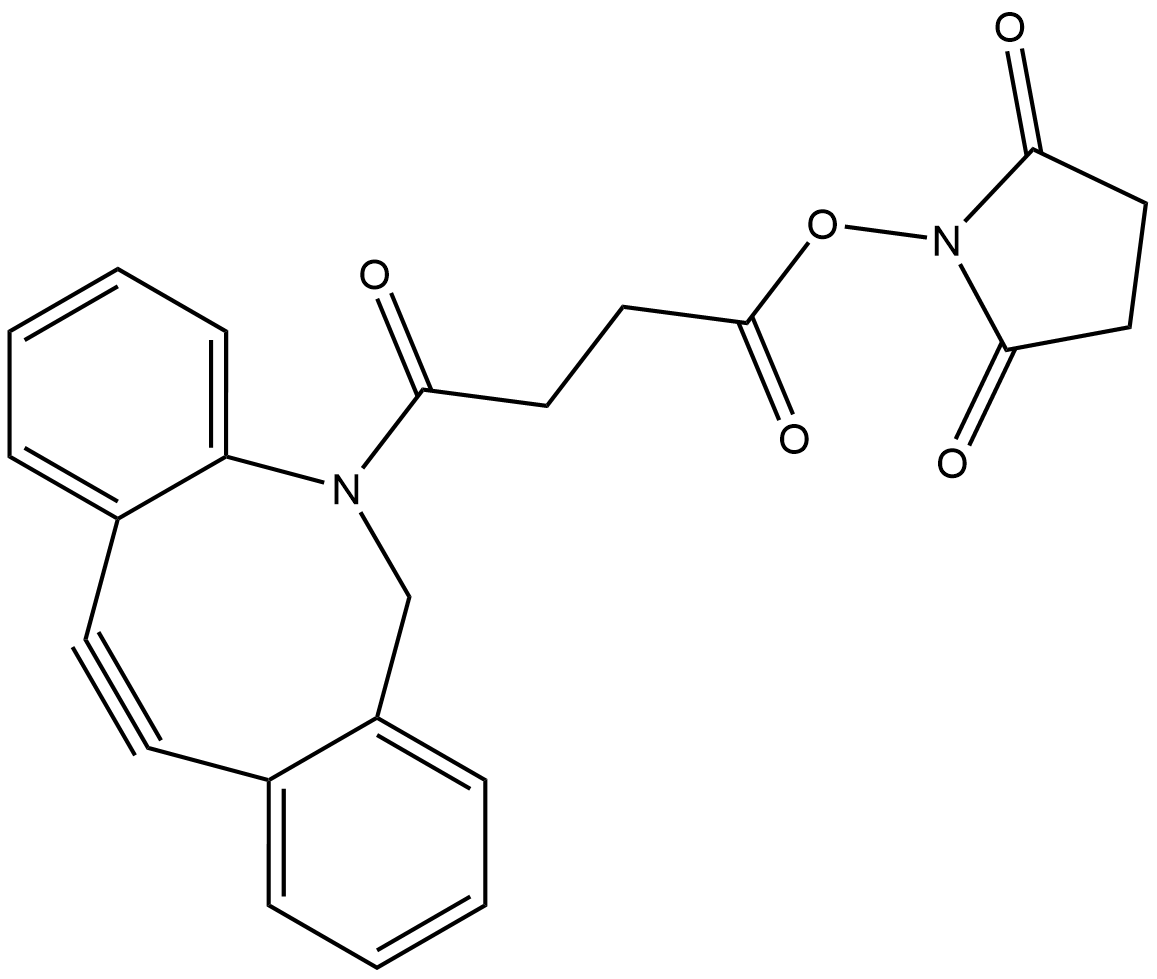 二苯并环辛炔-N-羟基琥珀酰亚氨基基酯, 1353016-71-3, 结构式