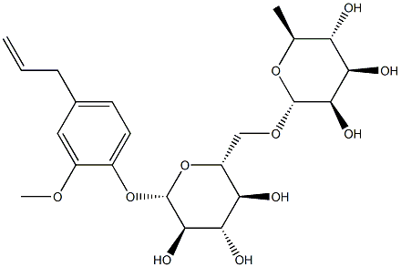 丁香酚芸香糖苷 结构式