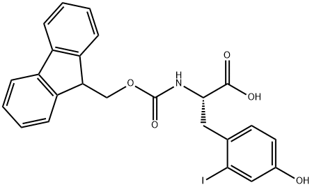 (9H-Fluoren-9-yl)MethOxy]Carbonyl L-2-Iodotyrosine, 1391585-88-8, 结构式