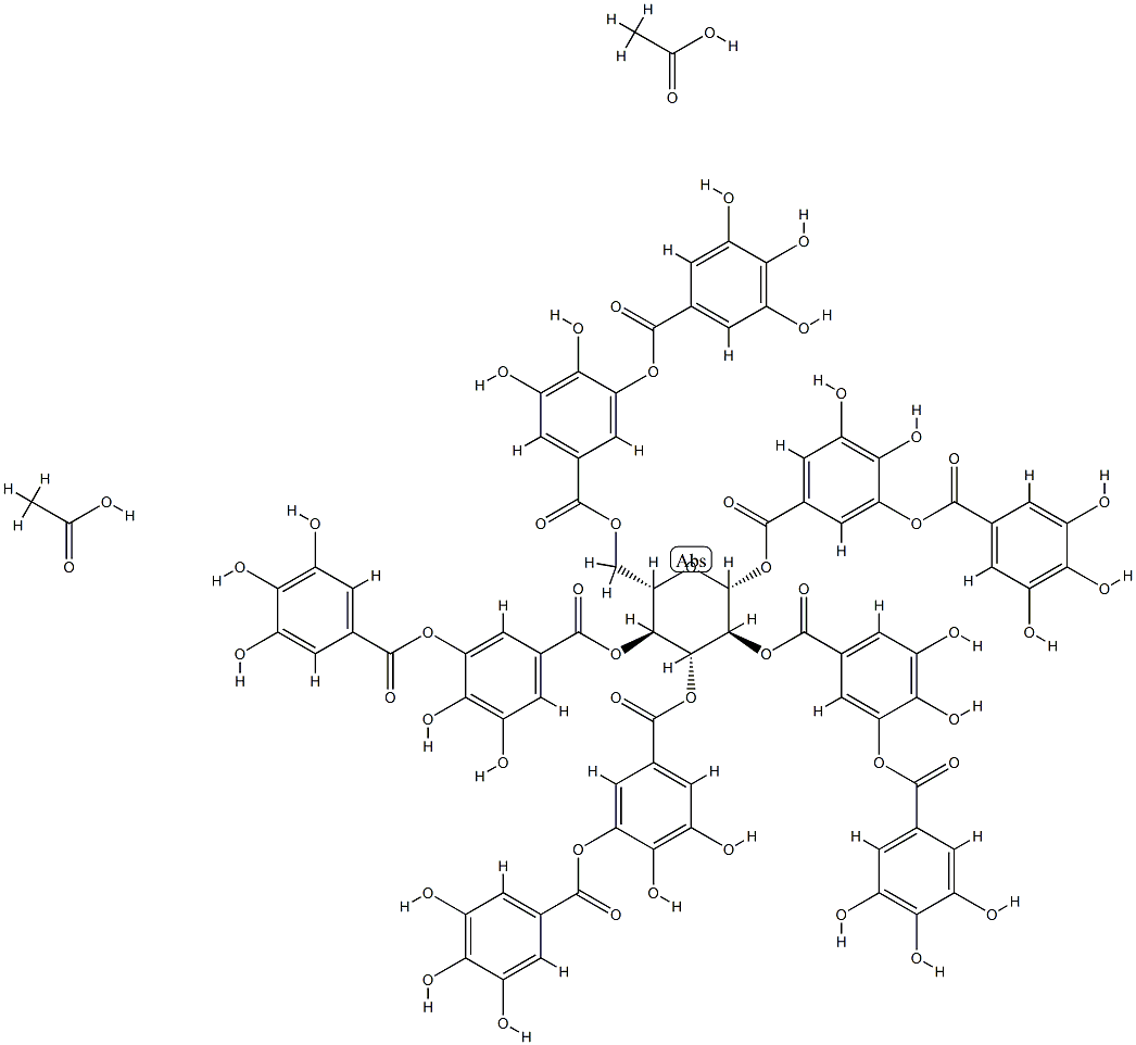 diacetyltannic acid Struktur
