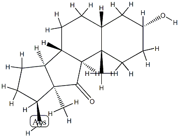 (13α)-3α,17β-Dihydroxy-C-nor-5β-androstan-11-one Structure