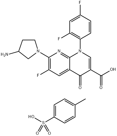 Tosufloxacin p-Toluenesulfonate Hydrate Structure