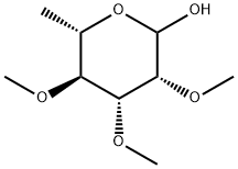 6-デオキシ-2-O,3-O,4-O-トリメチル-L-マンノピラノース 化学構造式