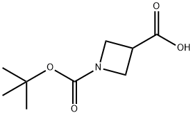 1-N-Boc-3-吖丁啶羧酸, 142253-55-2, 结构式