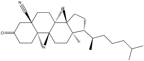 3-オキソ-5α-コレスタン-5-カルボニトリル 化学構造式