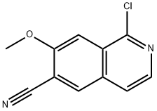 1-氯-7-甲氧基异喹啉-6-甲腈, 1427393-40-5, 结构式