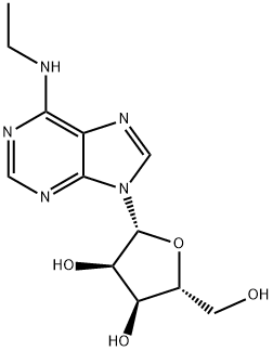 2-(6-ethylaminopurin-9-yl)-5-(hydroxymethyl)oxol 结构式