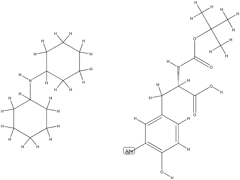 (Tert-Butoxy)Carbonyl Tyr(3-Cl)-OH·DCHA 结构式