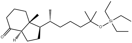 4H-Inden-4-one, 1-[1,5-dimethyl-5-[(triethylsilyl)oxy]hexyl]octahydro-7a-methyl-, [1R-[1α(R*),3aβ,7aα]]- Structure