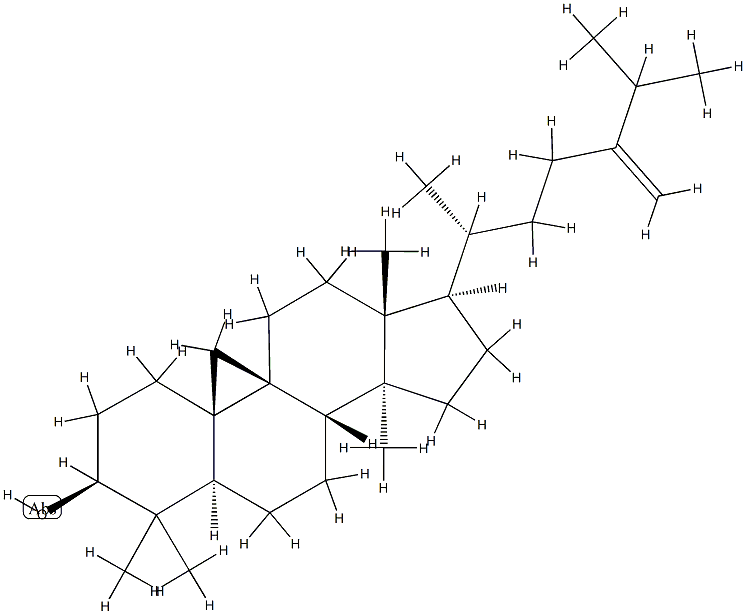 24-亚甲基环阿屯醇, 1449-09-8, 结构式