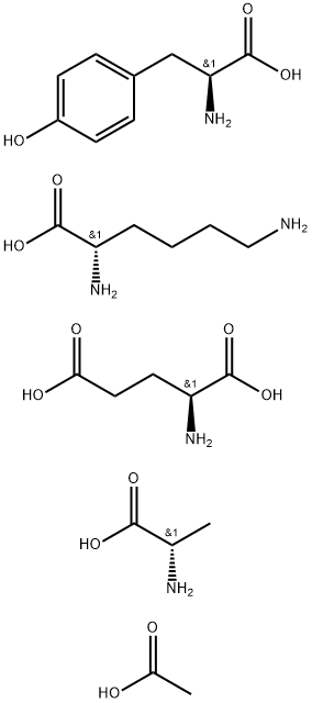 グラチラマー酢酸塩 化学構造式
