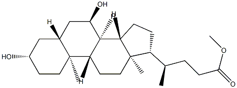 3β,7α-Dihydroxy-5α-cholan-24-oic acid methyl ester Structure