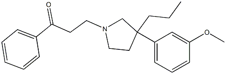 β-[3-(m-Methoxyphenyl)-3-propyl-1-pyrrolidinyl]propiophenone Structure