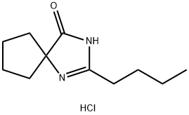 2-丁基-1,3-二氮杂螺环[4,4]壬-1-烯-4-酮盐酸盐, 151257-01-1, 结构式