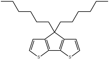 4,4-ジヘキシル-4H-シクロペンタ[2,1-b:3,4-b′]ジチオフェン 化学構造式