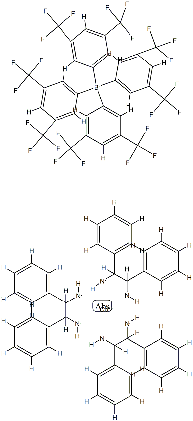 LAMBDA-TRIS[(1S,2S)-1,2-DIPHENYL-1,2-ETHANEDIAMINE]COBALT(III)CHLORIDETETRAKIS[3,5-BIS(TRIFLUOROMETHYL)PHENYL]BORATEDIHYDRATESKJ-1 结构式