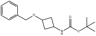 1,1-二甲基乙基 N-[3-(苯基甲氧基)环丁基]氨基甲酸酯, 154748-62-6, 结构式