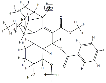 5,6,9-[1]Butanyl[4]ylidene-5H-benz[6,7]indeno[7a,1-b]pyrrole-10-carboxylicacid,11-(benzoyloxy)-1,2,3,4,4a,6,7,7a,8,9,11,11a-dodecahydro-2,9-dihydroxy-1-methoxy-15-methyl-,methyl ester, (1S,2R,4aS,4bS,5R,6S,7aR,9S,11R,11aR,12R,15R)- (9CI) Structure