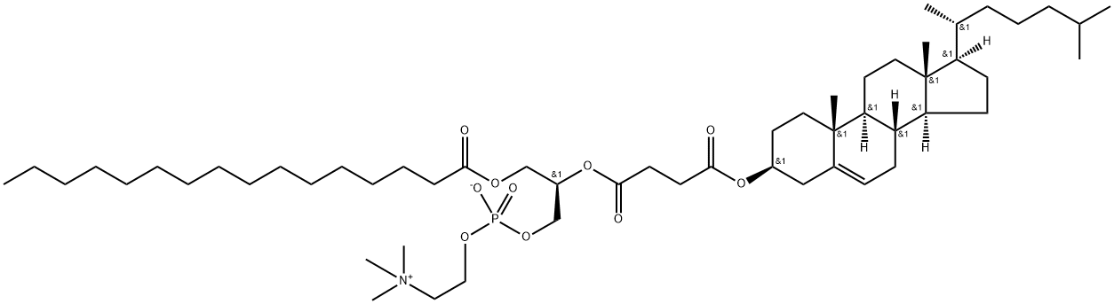 1-PALMITOYL-2-CHOLESTERYLHEMISUCCINOYL-SN-GLYCERO-3-PHOSPHOCHOLINE;PCHEMSPC, 155401-40-4, 结构式