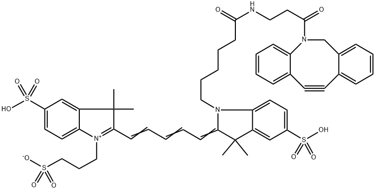 スルホ-CY5 DBCO 化学構造式